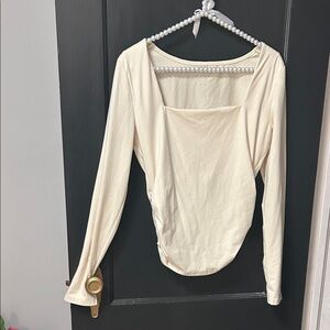 Elegant butter yellow Long Sleeve Women's Top